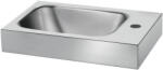 Delabie LAVANDO WC keskeny r. m. acél fali kézmosó 35mm jobb oldali csapfurattal, selyem, 450x300mm (DEL121370)