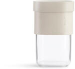 Lékué Flip Storage Food Container közepes élelmiszertároló edény, 600ml-850ml, bővíthető - 2 kapacitással, egymásra rakható, műanyag, áttetsző/bézs - 883149 (LK883149)