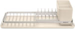 Brabantia SinkSide Compact Dish Drying Rack kompakt zárt peremű edényszárító állvány, evőeszköz tartóval, világos bézs, 200x463 mm - 252006 (252006)