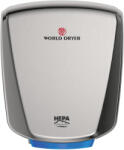 World Dryer Q-973A2 WORLD DRYER VERDEdri villámgyors kézszárító zajszint csökkentővel, rozsdamentes acél, selyem, 950W, 12mp, 69dB SILENT (GCMVDS)