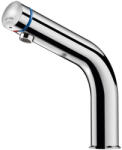 Delabie TEMPOMIX 3 álló, fejben keverő nyomógombos, 7mp időzített mosdó csap H-M vízre, 3L/perc, H=175mm középmagas, r. m. acél, krómozott fényes (DEL794110)