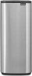 Brabantia Bo Touch Bin nyomófedeles hulladékgyűjtő, karcsú, négyzetes forma, műanyag tartály, 30L - O méret, r. m. acél, selyem matt ujjlenyomatmentes - 238246 (238246)