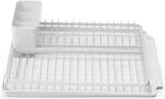 Brabantia SinkSide Dish Drying Rack lejtős csepptálcájú, önürítő edényszárító állvány, világosszürke, 385x490 mm - 117428 (117428)
