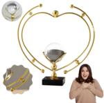 Juls Decoratiune Metalica Juls, Crystal Ball Love, Antistres, Negru cu Argintiu, 25x15x15cm