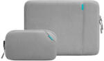 tomtoc Set husa laptop 13 inch si husa pentru accesorii Tomtoc Sleeve, 34 × 24.5 × 4 cm, Dark Grey (TOM-A13C2GW) Geanta, rucsac laptop