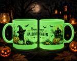 Ajándékbor kft FLUORESZKÁLÓ HALLOWEEN BÖGRE - egy bögre, ami sötétben életre kel! (CIK60)