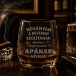 Ajándékbor kft Gravírozott whiskys pohár apának - Apák napi ajándék (WHI5)