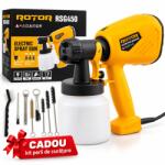 ROTOR Pistol de Vopsit Electric ROTOR RSG450, 450W, 650 ml/min, 800 ml, 3 Duze + Kit Curățare Cadou (KITVPS)