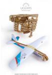 UGears 3D fából készült mechanikus puzzle kidobó repülőgép (DV02467)