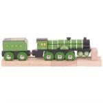 Bigjigs Toys Bigjigs Rail Flying Scotsman mozdony fából készült másolata (DV00607)
