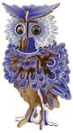 WoodCraft Woodcraft Fa 3D puzzle Színes bagoly (DV06840)