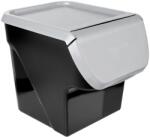 Vilde Cutie din plastic pentru fructe și legume cu capac rabatabil 13 l, gri