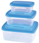 Heidrun Cutii de plastic pentru alimente HEIDRUN, set 3 buc, mix de culori