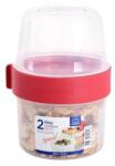 LocknLock Caserolă alimentară Lock&Lock 2în1 cu două compartimente, 670 ml