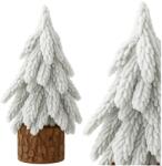 LEAN Brăduț decorativ de masă cu efect de zăpadă 20 × 9 cm