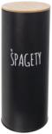 Orion Cutie metalică pentru spaghete cu capac din bambus, neagră, diametru 11 cm (CZ/SK)