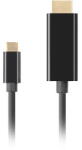 Lanberg CABLE USB-C(M)->HDMI(M) 1M 4K 60HZ BLACK (CA-CMHD-10CU-0005-BK)