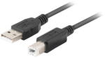 Lanberg CA-USBA-15CU-0010-BK kabel USB 1m 2.0 USB A->USB-B Black (CA-USBA-15CU-0010-BK)