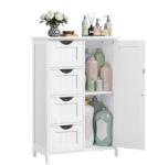 VASAGLE Dulap cu sertare, VASAGLE, 55 x 82 x 30 cm, alb (LHC41W)
