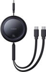 Baseus Cablu Bright Mirror Series, USB-C la 2x USB-C, 100W, 1m, retractabil, Negru (P10318602111-00) - vexio