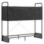Outsunny Suport pentru Lemne de Foc pentru Interior și Exterior, Oțel Galvanizat cu Husă Oxford, 132x38x118 cm, Negru | Aosom Romania (842-477V00BK)