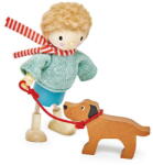 Tender Leaf Figurina din lemn premium, Tender Leaf Toys - Domnul Goodwood si cainele, cu membre ajustabile, 3+ ani (TL8143)
