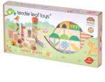 Tender Leaf Cuburi stivuibile cu ilustratii din gradina, Tender Leaf Toys - Garden Blocks, din lemn premium, 24 piese, 18+ luni (TL8453)