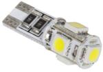 VIPOW Bec led auto 5X SMD5050 alb canbus T10 W2.1x9.5D, ZAR0380 (ZAR0380)
