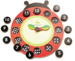 Tender Leaf Jucarie educativa Ceas Buburuza, din lemn premium, Tender Leaf Toys - Ladybug Teaching Clock, 3+ ani (TL8412)