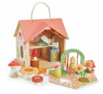 Tender Leaf Jucarie educativa, Cabana din lemn de trandafir, Tender Leaf Toys - Rosewood Cottage, din lemn premium, 24 piese, 3+ ani (TL8381)