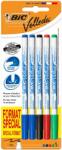 BIC Velleda Fine 1721 marker készlet 5 db-os, fekete, kék, piros, zöld, 80x197x16mm (800341)