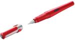 Pelikan Stilou Pelikano, penita L pentru stangaci, grip ergonomic, Rosu (803014)