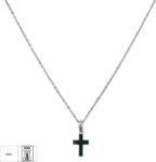 Rankine Lant argint cruciulita Green crystal (2408-TLY526-32)