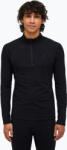 Peak Performance Bluză termoactivă pentru bărbați Peak Performance Magic Half Zip Wool-Blend Baselayer black/black