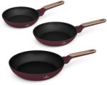 Berlinger Haus Set de tigăi cu suprafață din titan și mânere cu decor din lemn Leonardo Nordic 3 piese 55697 (BH/8303)