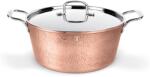 Berlinger Haus Cratiță cu strat marmorat și capac din inox Hammered Copper 30cm 55637 (BH/8020)