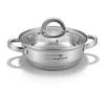BLAUMANN Cratiță joasă din inox cu capac din sticlă Gourmet Line 20cm 2L 55767 (BL-1001W)