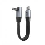  Cablu USB4 type C flat 8K60Hz 240W drept/unghi T-T 0.13m Negru, ku4fa3 (KU4FA3)
