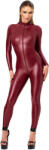 Noir Handmade F395 Dark Romance Three-Way Zip Catsuit Burgundy S