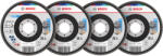 Bosch X451 legyezőtárcsa fémhez és fához, kúpos, Alox - 115 mm, 22, 23 mm, Mix szemcse 60 db (2608626159) - hardtools