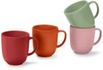 Tchibo - 4 porcelán bögre, színes, 400 ml