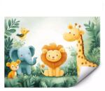 MPINK Öntapadós Safari fotótapéta zsiráffal, oroszlánnal és elefánttal 250x175 cm (MP-FTAP_5_EST_2,5X1,75M-0081)