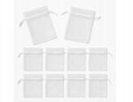 Congee Organza tasak fehér 9x12 cm Köszönetajándék 10db-os esküvői áldozáshoz (EL-LUN001)