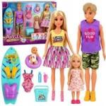 LEAN Toys Babák Anlily Család Szörfösök Gyerekek Kiegészítők (30157)