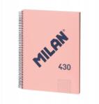 MILAN Spirálfüzet A4/80K Kockás 1918 Rózsaszín Milan (57143E80P)