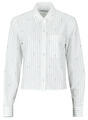 Lacoste Ingek / Blúzok Chemise courte jacquard popeline regular fit Fehér DE 38
