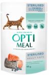 Optimeal Nedves eledel sterilizált macskáknak Lazac áfonyával 85 g