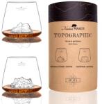 Alaskan Maker 2 db-os whiskys pohár szett Grossglockner & Dachstein Topographic (TOPO-GGDA)