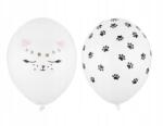 PartyDeco Lufik 30 cm, Cica, Pasztell Pure White (1 op. 50 db)