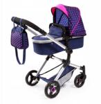 Bayer Design Neo Vario Combi játék babakocsi kék, szívecskés mintával (18454AA)